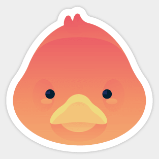 Cute Peach Rubber Duck Sticker